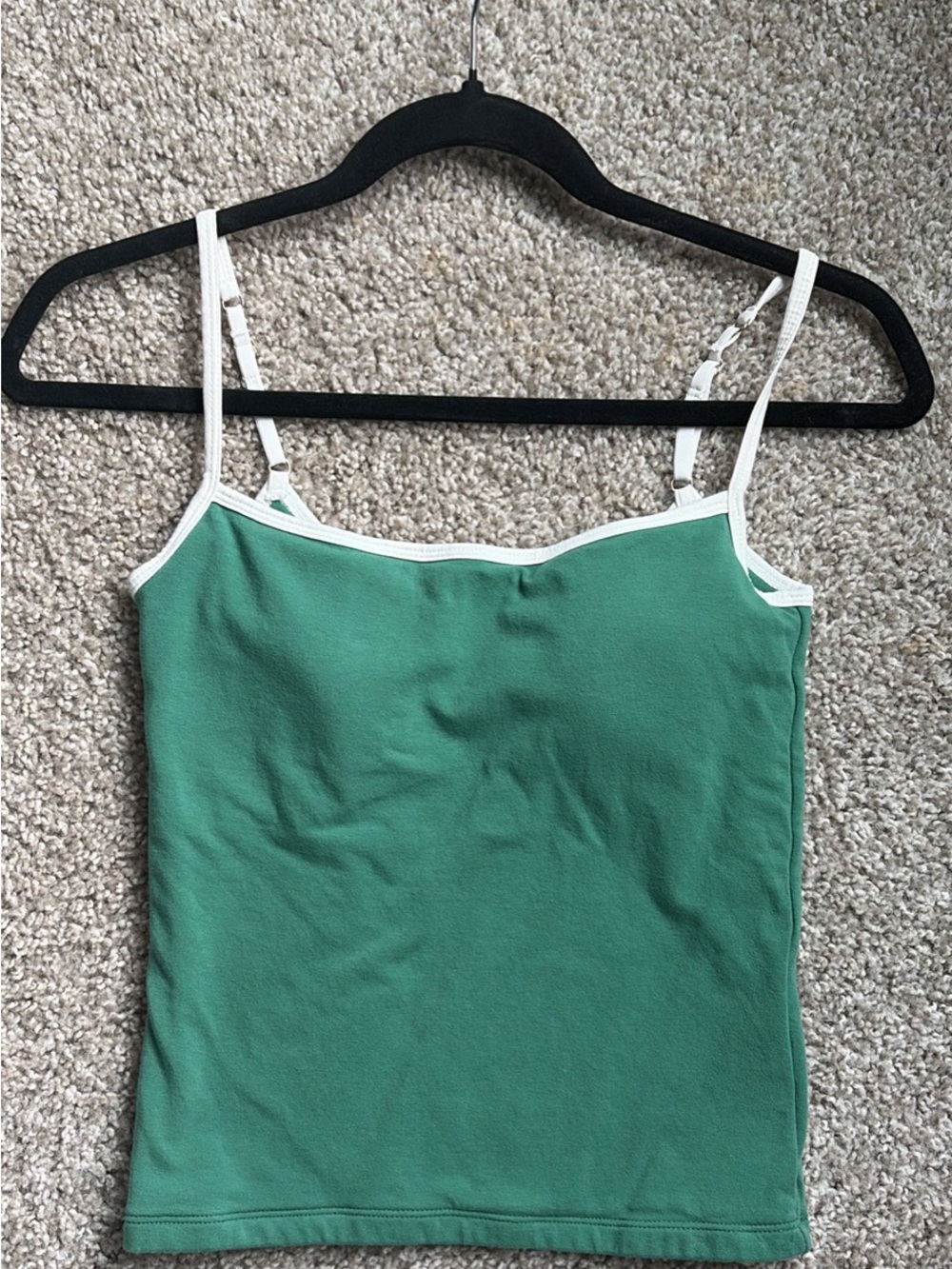 Abercrombie & Fitch BRA FREE Green Camisole with White Trim